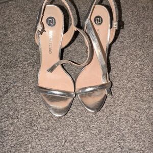 River Island Metallic Silver Heels
